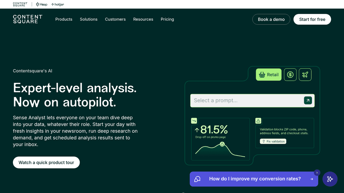 Screenshot of https://contentsquare.com/platform/capabilities/ai/